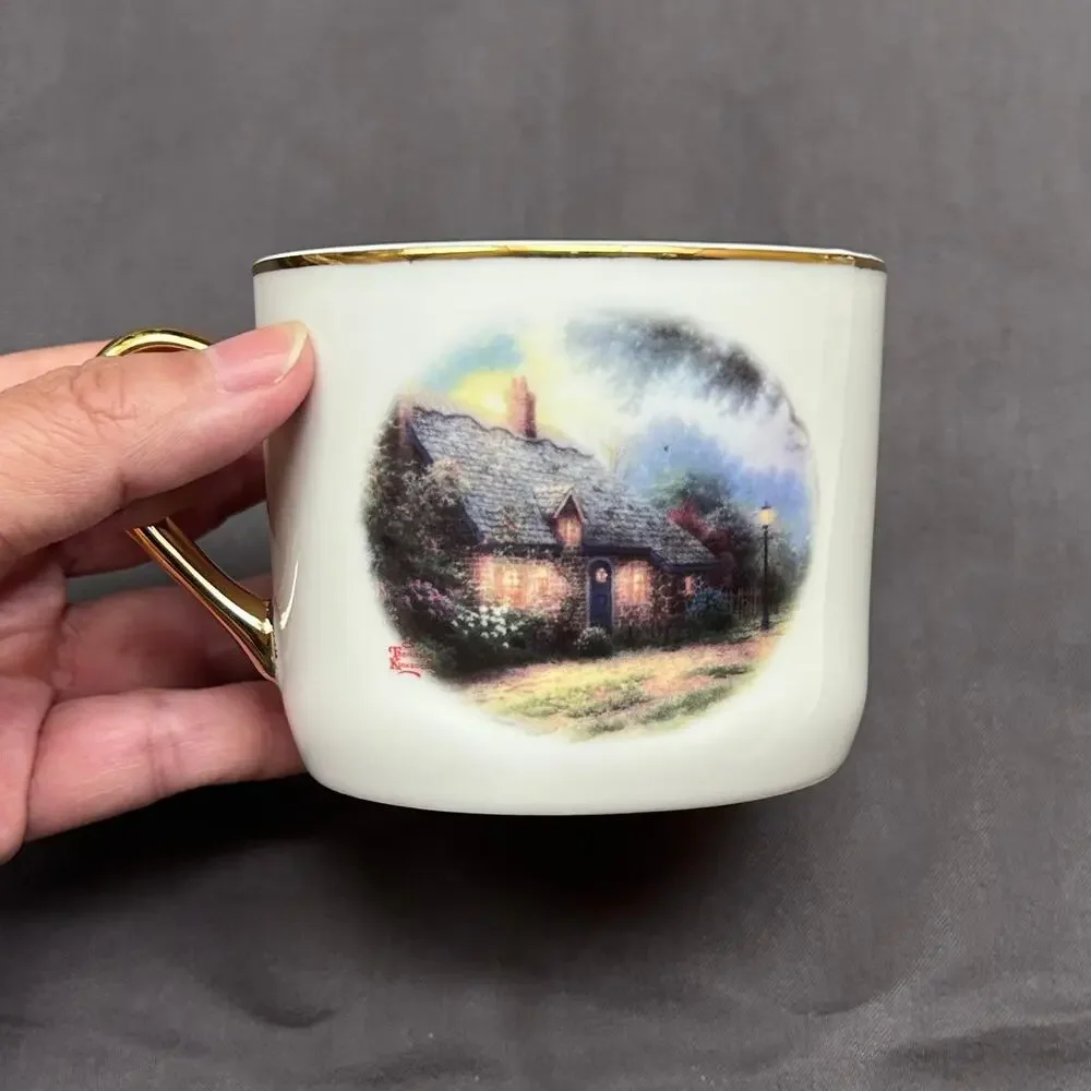Thomas Kinkade Painter of Light Moonlight Cottage Cup